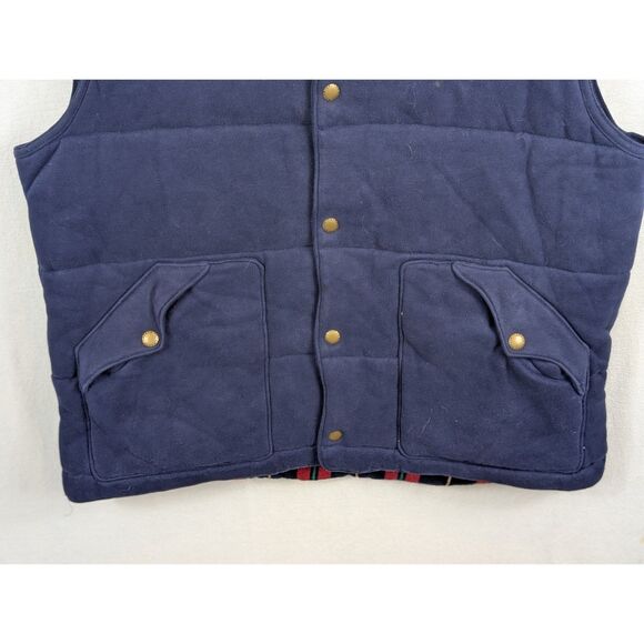 Polo Ralph Lauren Quilted Snap Button Vest Navy Blue Men's Size XL - Picture 4 of 13